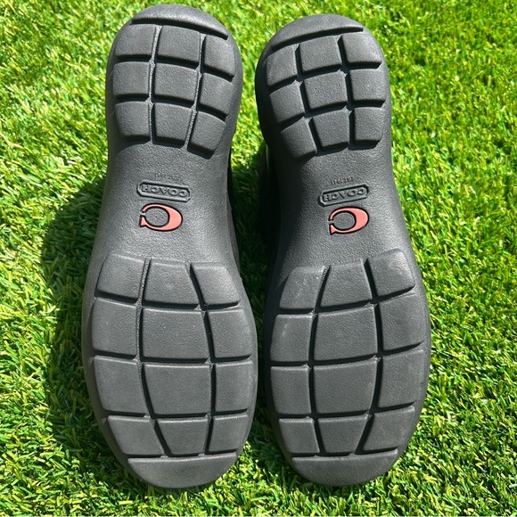 Coach Dyanne Black Leather Lace up Rain Snow Boot Women’s 7.5M - Picture 8 of 12